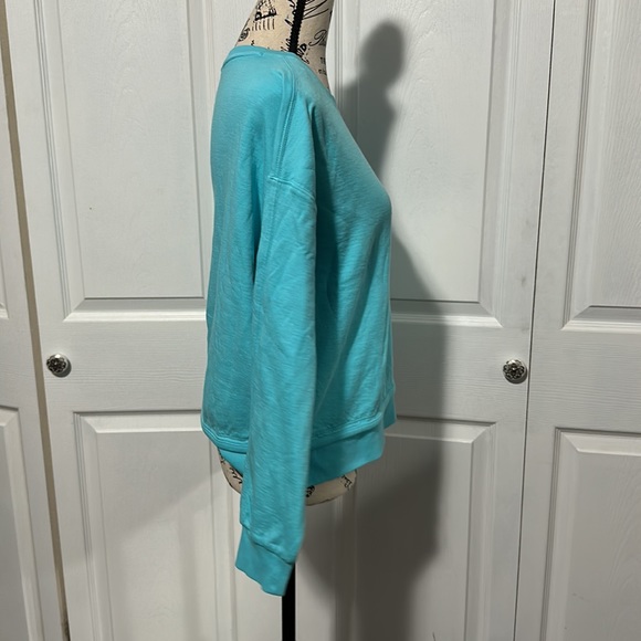 Women's Athleta Sundown Sweatshirt 2.0 in "Gulf Green" - Picture 4 of 8